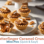 Decadent Butterfinger Caramel Crunch Mini Pies