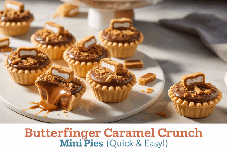 Butterfinger Caramel Crunch Mini Pies (Quick & Easy!)