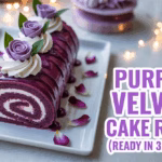 Elegant Purple Velvet Cake Roll