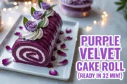 Elegant Purple Velvet Cake Roll