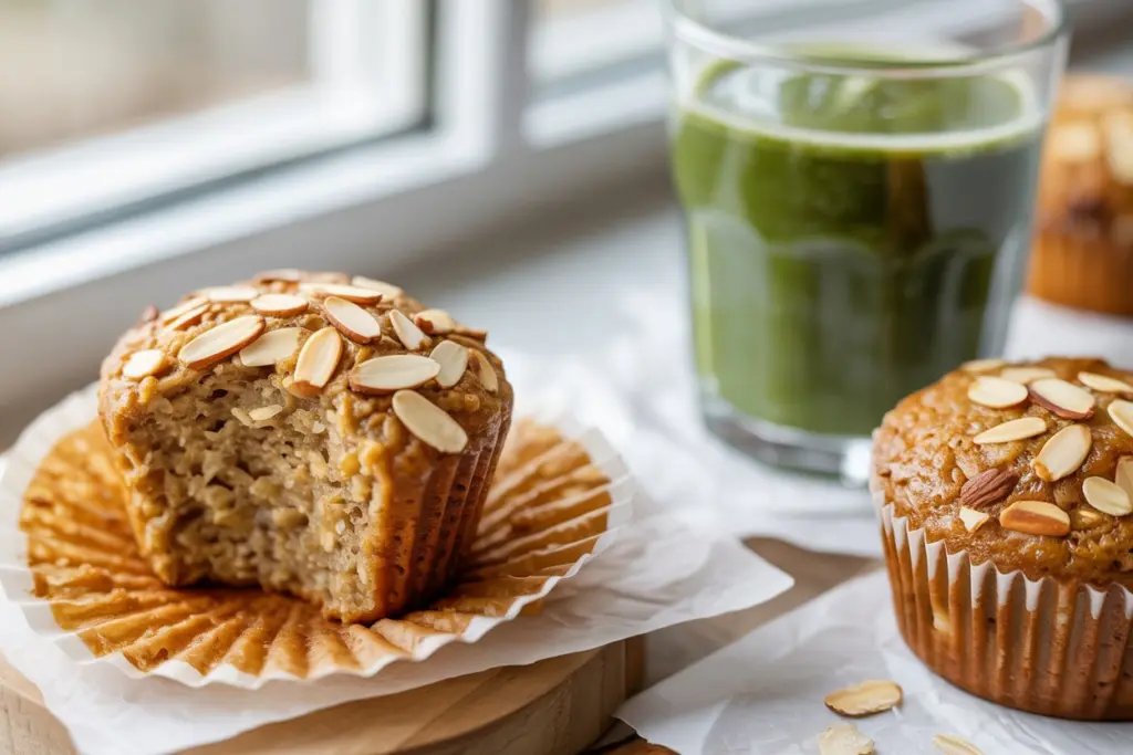 Healthy Oatmeal Muffins 4 oatmeal muffins