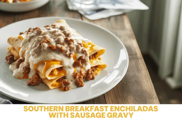 Breakfast Enchiladas – Cheesy Sausage-Stuffed with Gravy!