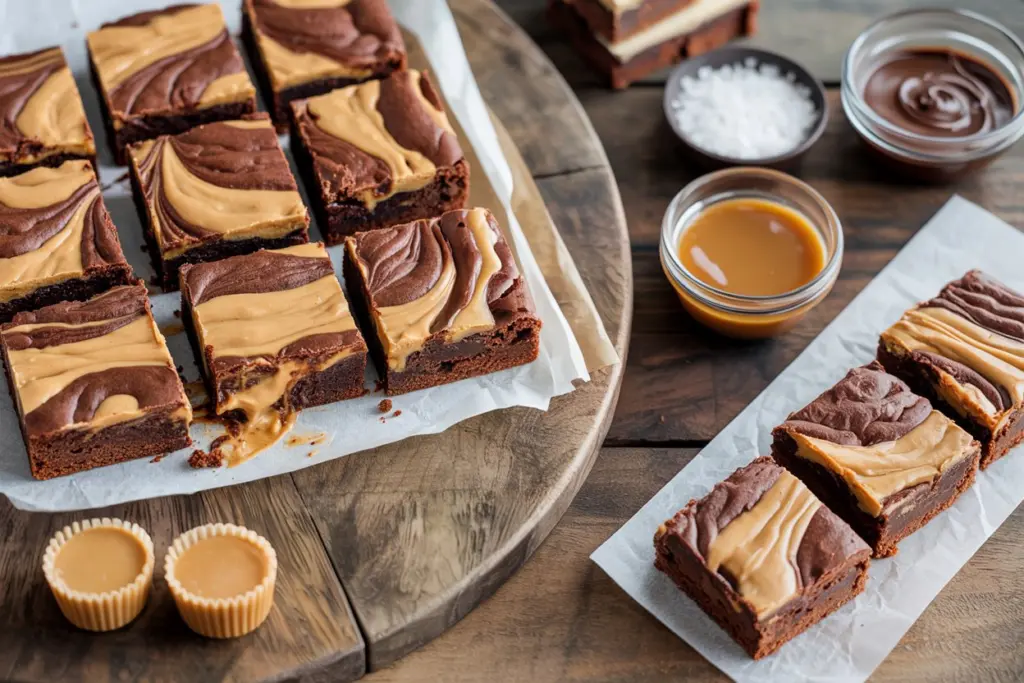 peanut butter swirl brownies

