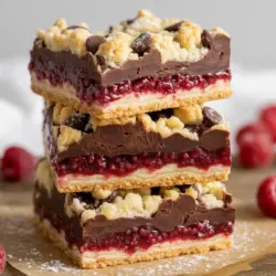 Chocolate Raspberry Crumb Bars recipe card