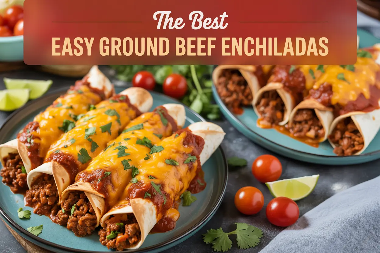 Cheesy Oven-Baked Ground Beef Enchiladas – A Flavorful Mexican Summer Classic