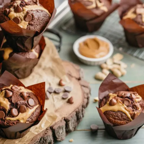peanut butter banana muffins