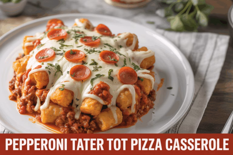 Pepperoni Tater Tot Pizza Casserole: A Cheesy, Comforting Dish