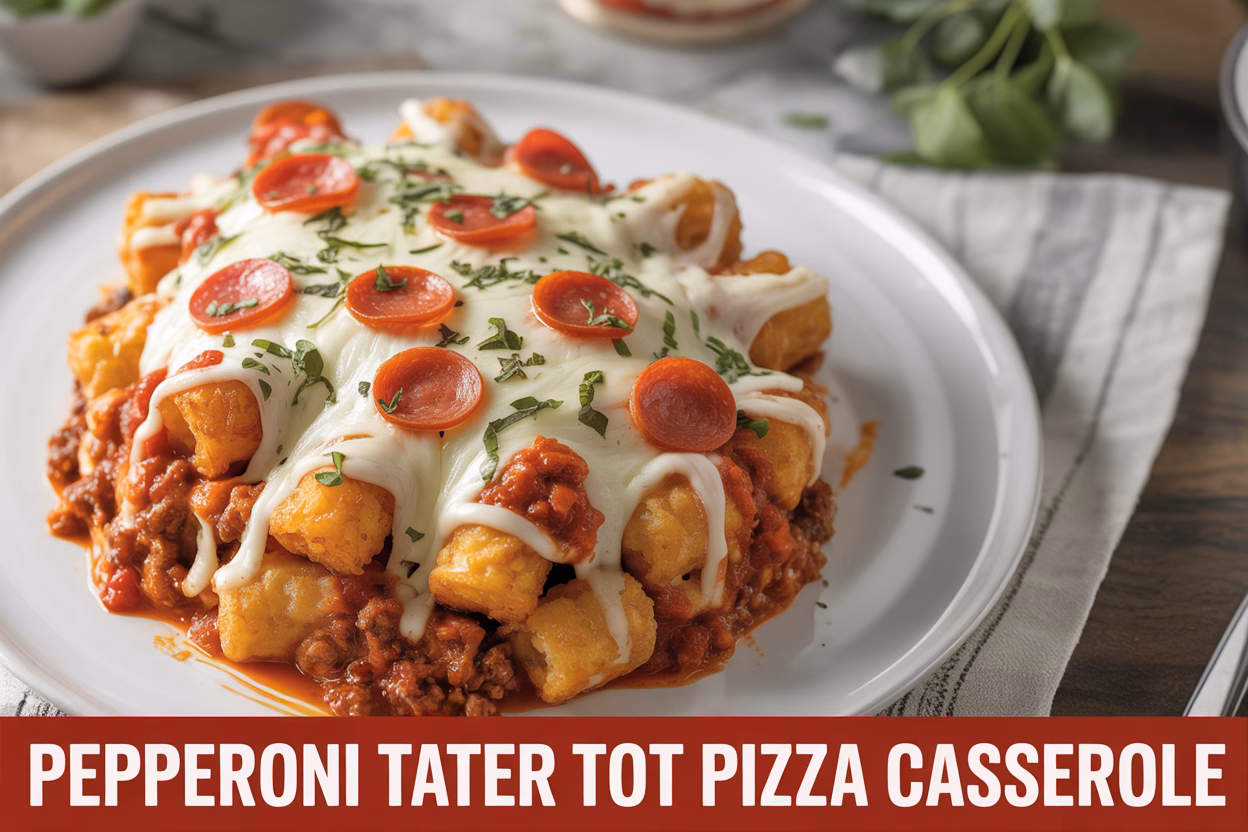 Pepperoni Tater Tot Pizza Casserole: A Cheesy, Comforting Dish