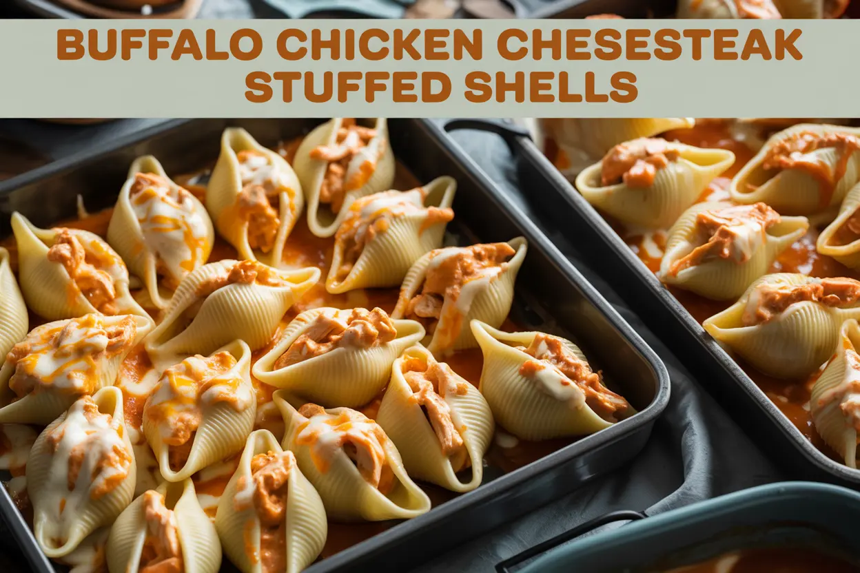 Buffalo Chicken Cheesesteak Stuffed Shells – Comfort Food With a Kick