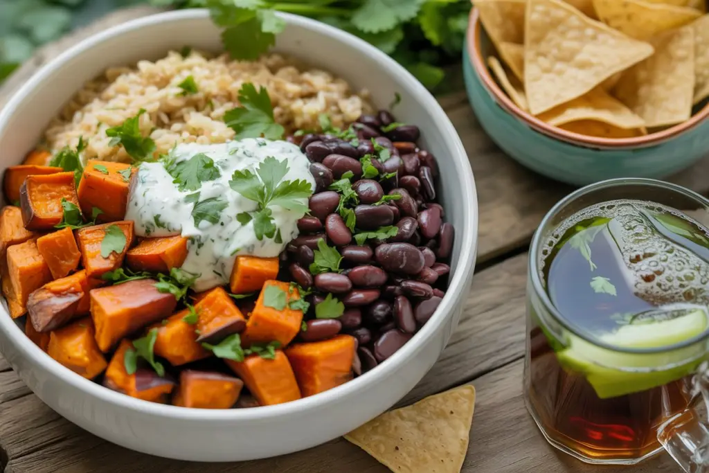Vibrant Sweet Potato and Black Bean Bowl 4 black bean sweet potato bowl