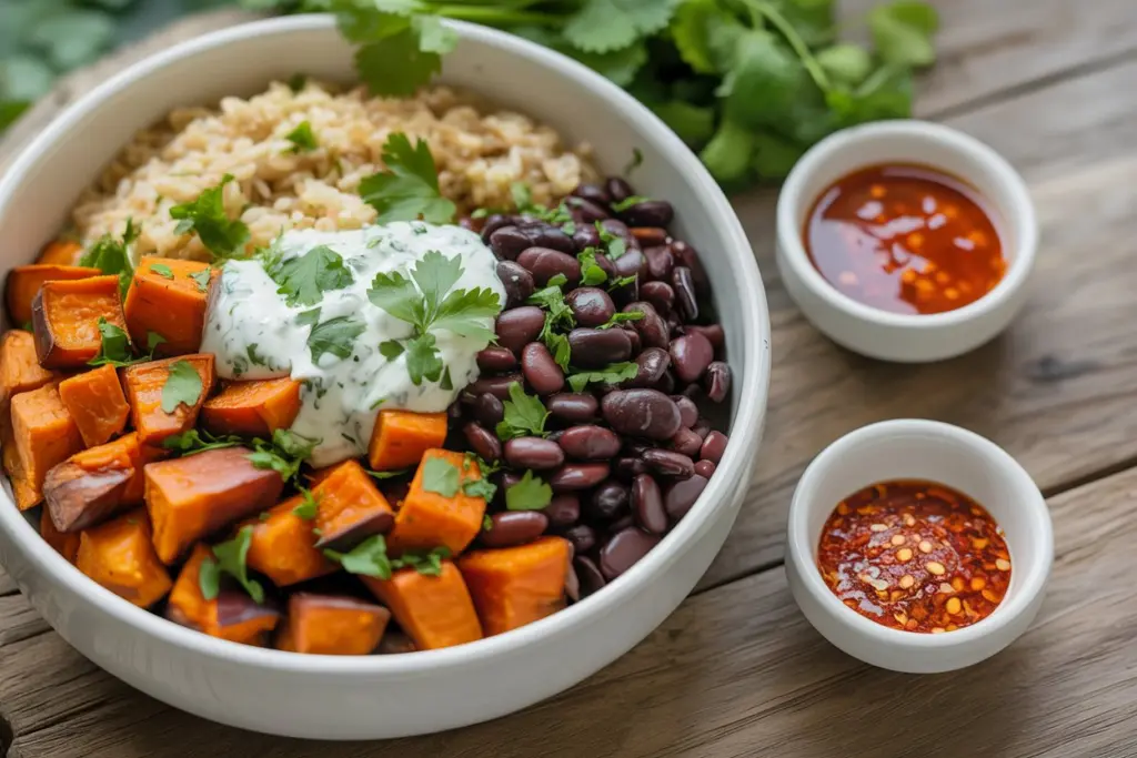 Vibrant Sweet Potato and Black Bean Bowl 3 sweet potato and black bean bowl