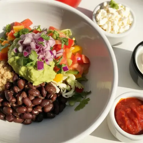 black bean and quinoa bowl