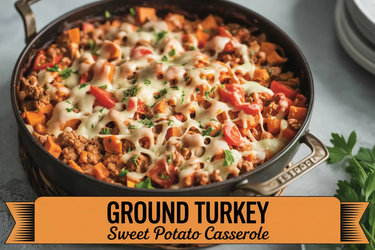 Hearty Ground Turkey and Sweet Potato Casserole