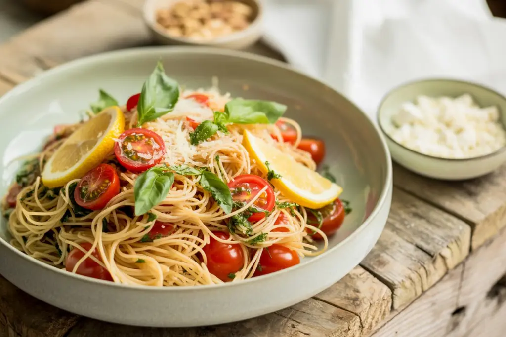 Zesty Lemon Capellini Salad with Fresh Herbs 3 capellini pasta salad