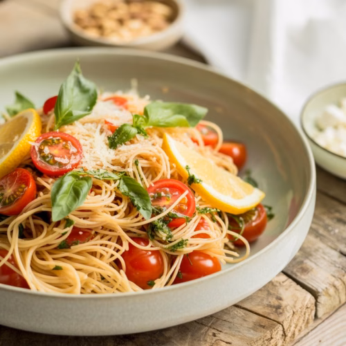 Zesty Lemon Capellini Salad with Fresh Herbs
