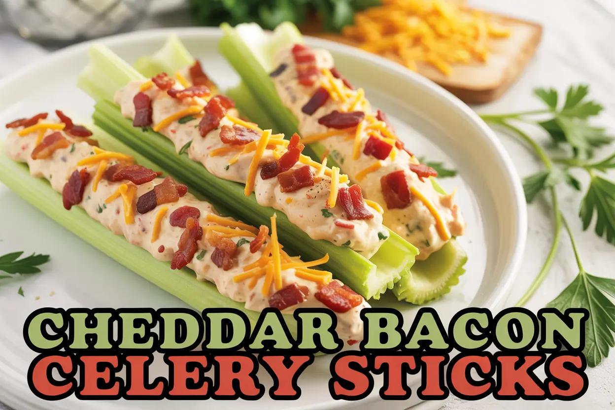 Cheesy Bacon Celery Sticks – The Ultimate Crunchy Party Snack