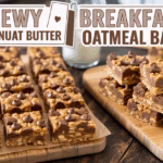 Chewy Breakfast Peanut Butter Oatmeal Bars