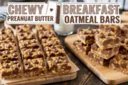 Chewy Breakfast Peanut Butter Oatmeal Bars