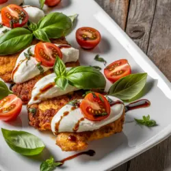 Chicken Cutlets - Italian Basil Style with Burrata & Balsamic