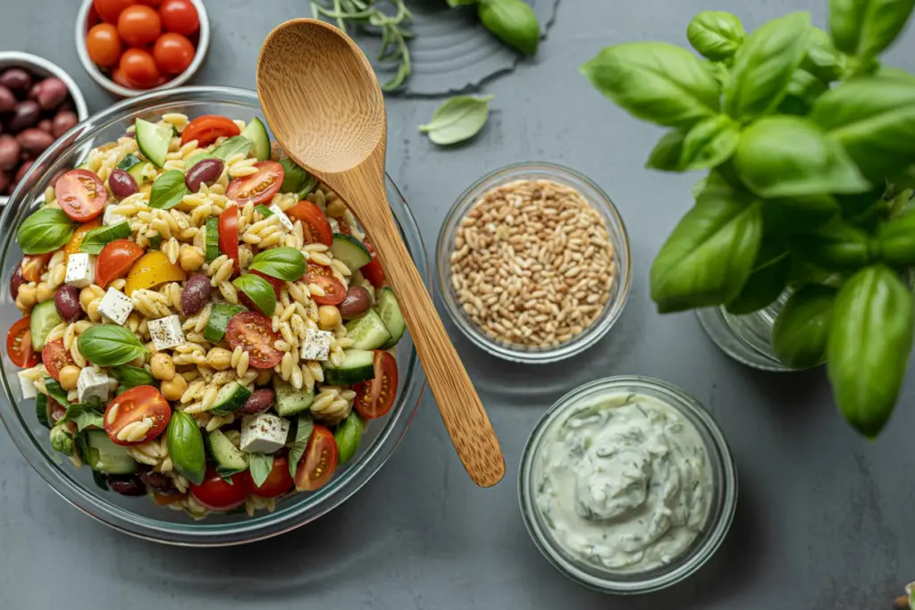 Fresh and Zesty Greek Orzo Salad Recipe 3 orzo salad recipe