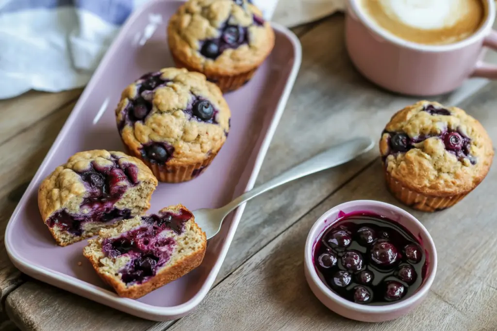 Blueberry Oatmeal Muffins 4 blueberry oatmeal muffins