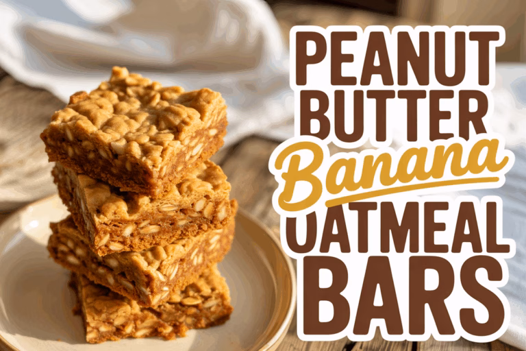 Peanut Butter Banana Oatmeal Bars (Chewy & Satisfying)