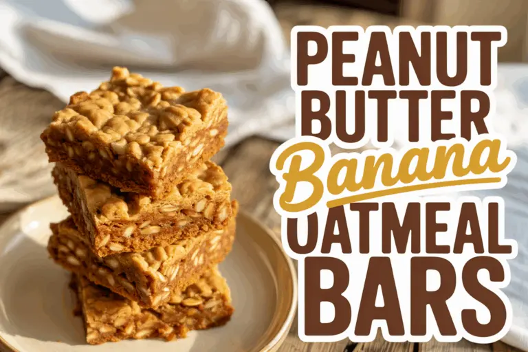 Peanut Butter Banana Oatmeal Bars (Chewy & Satisfying)