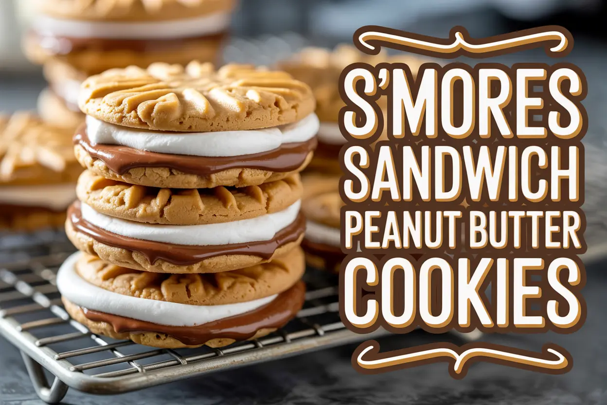 S’mores Sandwich Peanut Butter Cookies – Ready in 25 min!