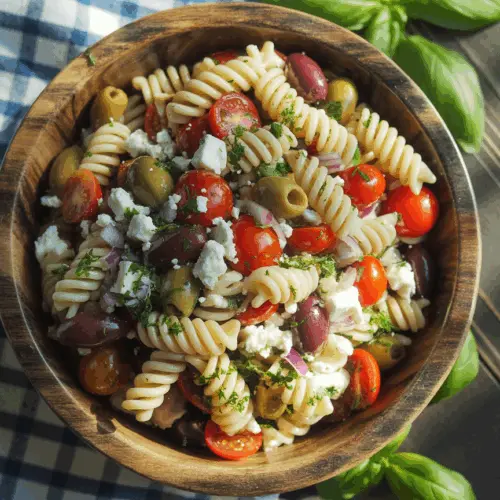 Pasta salad recipe card layout