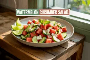 Watermelon Cucumber Salad