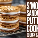 Gooey S’mores Sandwich Peanut Butter Cookies