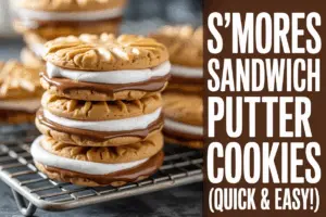 Gooey S’mores Sandwich Peanut Butter Cookies