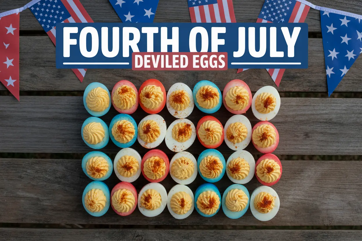 Fourth of July Deviled Eggs