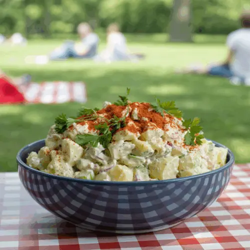 Finished Fourth of July potato salad