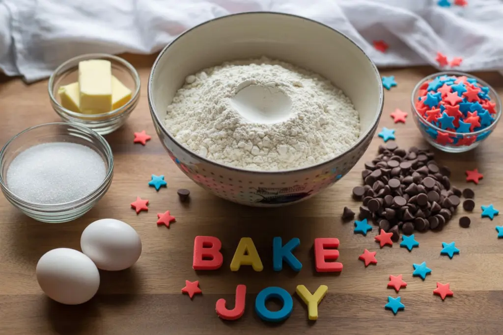 Ingredients for 4th of July Cookie Pie