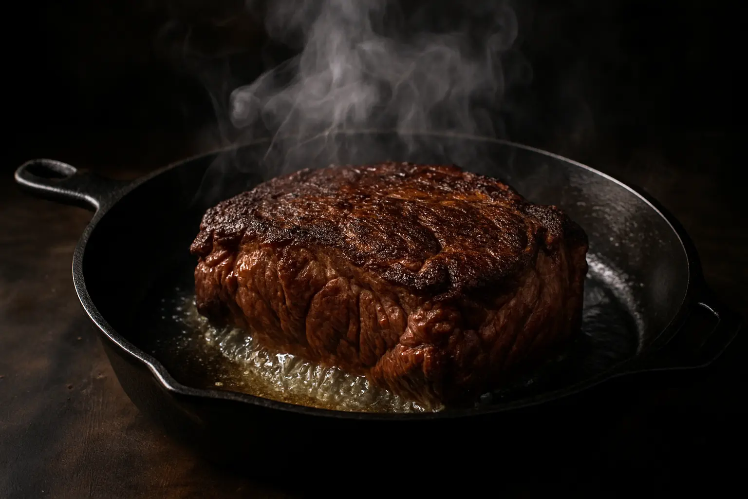 Browning roast before slow cooking