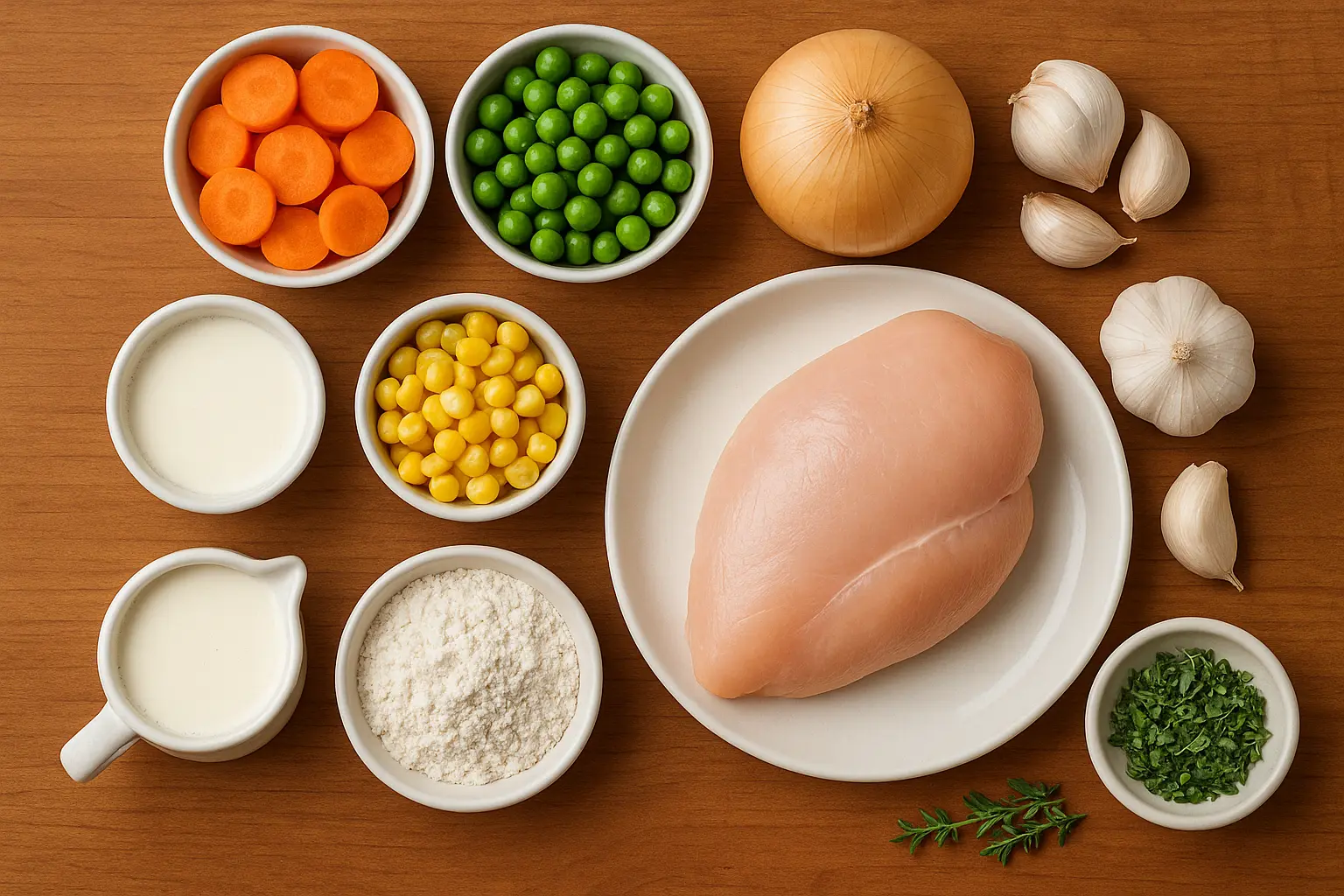 chicken-pot-pie-soup-ingredients.jpg chicken pot pie soup ingredients on rustic board