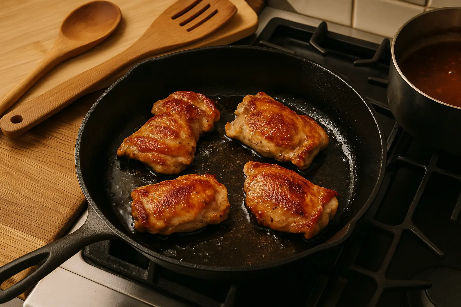 cooking-teriyaki-chicken-pan cooking teriyaki chicken at home