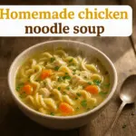 Homemade chicken noodle soup