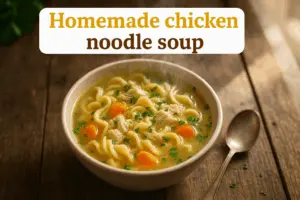 Homemade chicken noodle soup