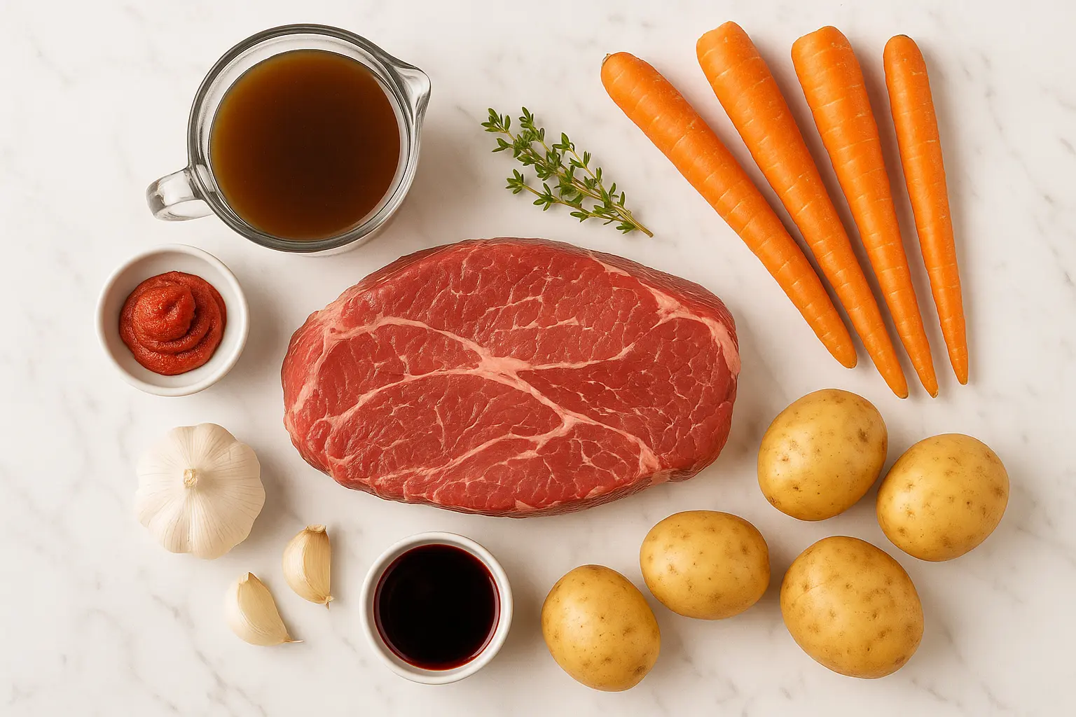 Ingredients for Slow Cooker Pot Roast