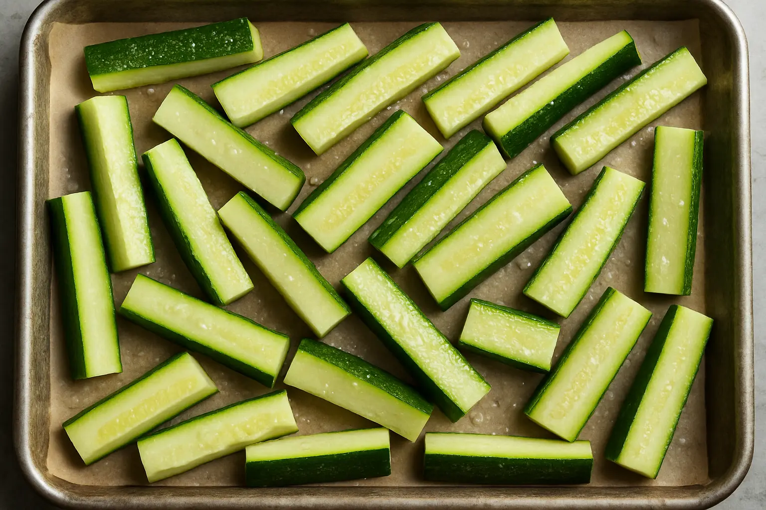 salted-zucchini-slices.jpg Salted zucchini slices prepping for fries