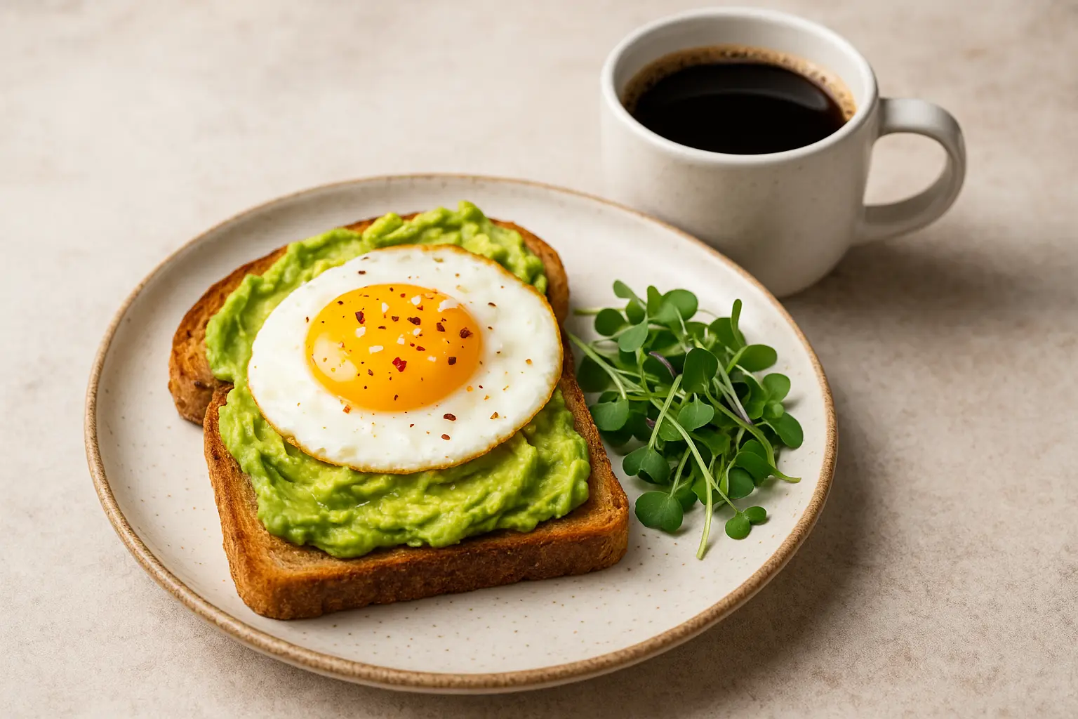 served-avocado-toast-egg.jpg Served avocado toast with egg and toppings
