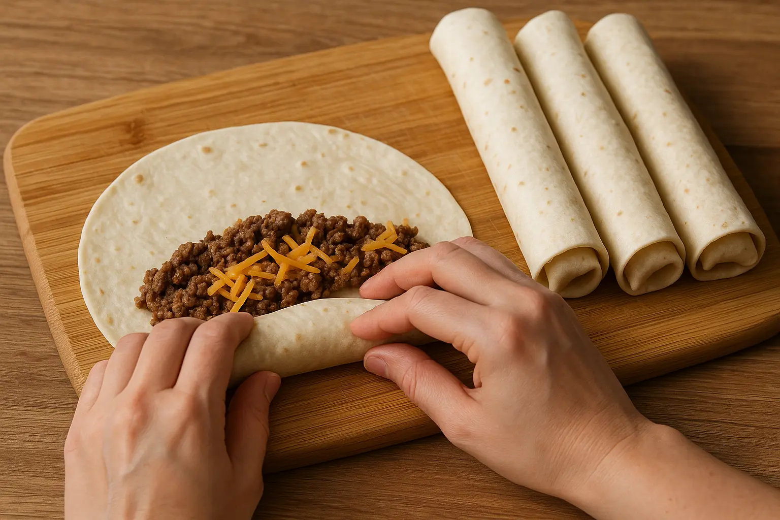 rolling-beef-enchiladas.jpg rolling beef enchiladas tortillas