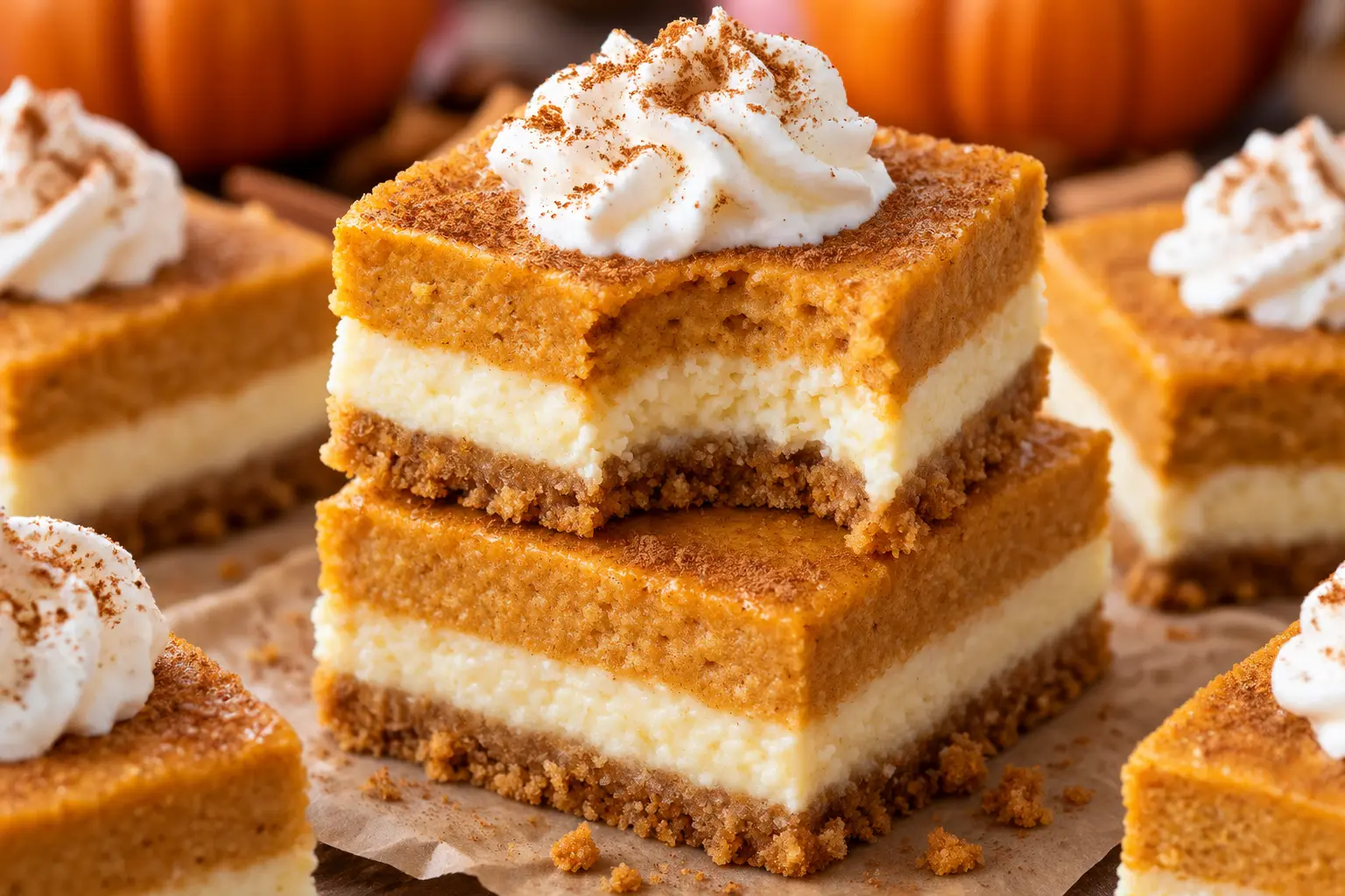 Pumpkin Cheesecake Bars Recipe
