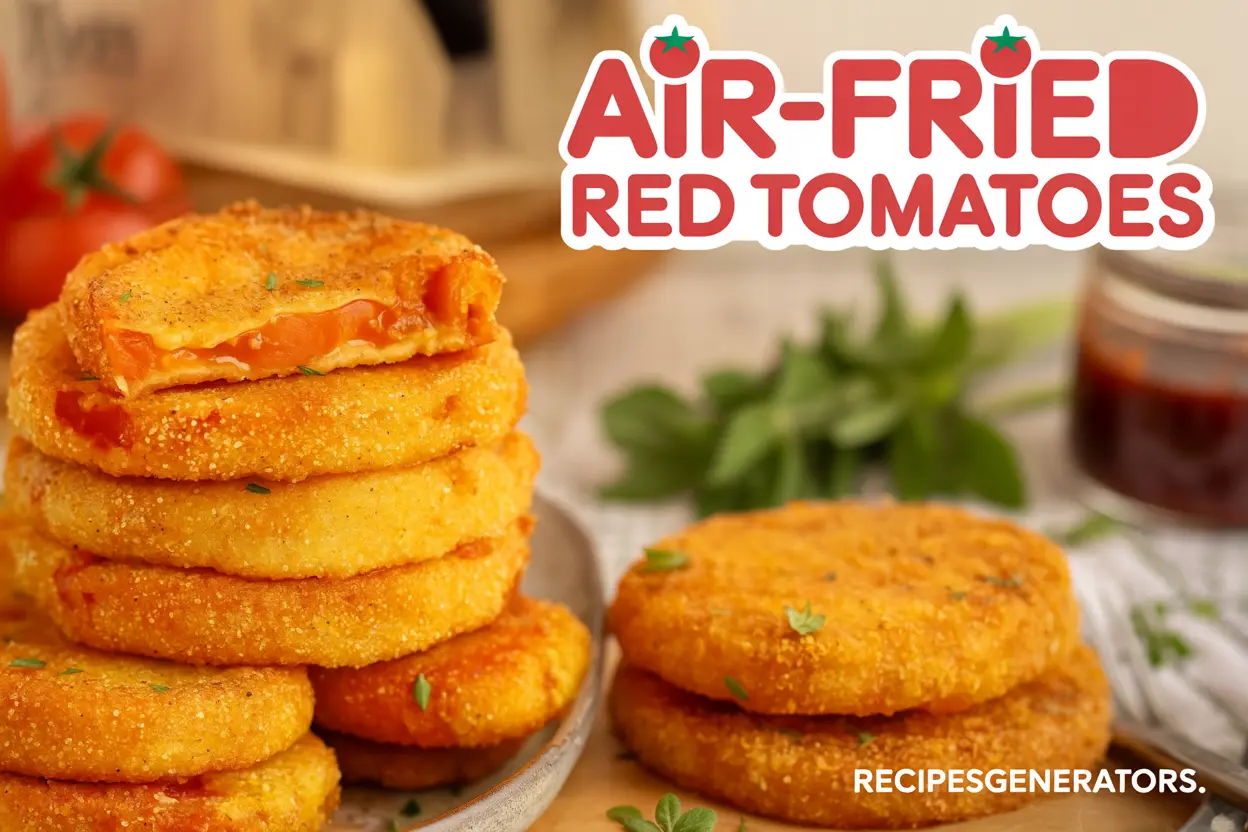 Crispy Air Fryer Fried Red Tomatoes