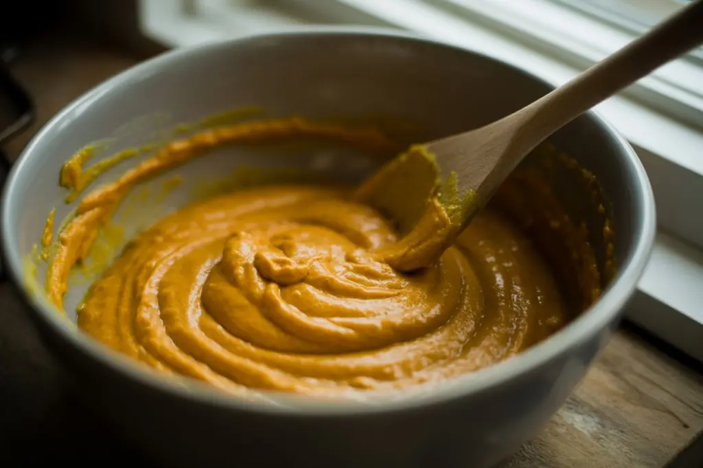 Best Pumpkin Cupcakes Recipe 6 Mixing Pumpkin Cupcake Batter