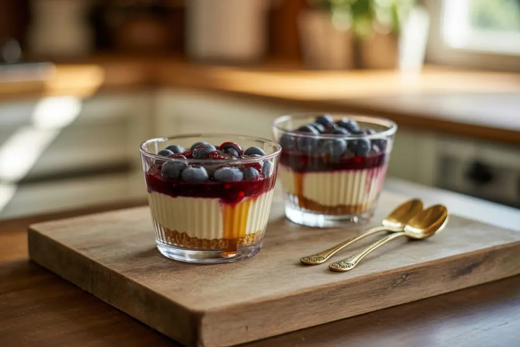 Cheesecake Dessert Cups with Caramel Apple Twist 9 mini dessert cups ideas
