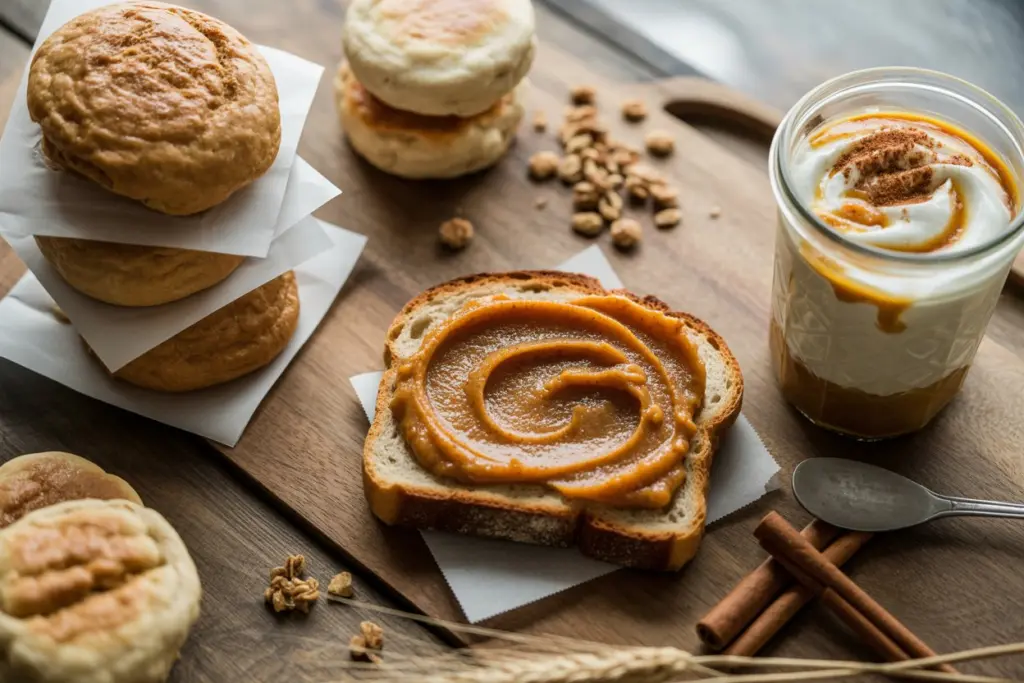 Pumpkin butter served on toast
