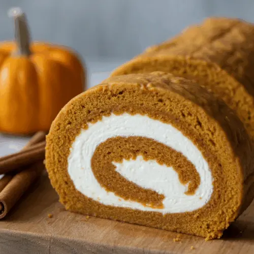 Printable pumpkin roll recipe card